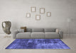 Machine Washable Abstract Blue Modern Rug in a Living Room, wshabs846blu