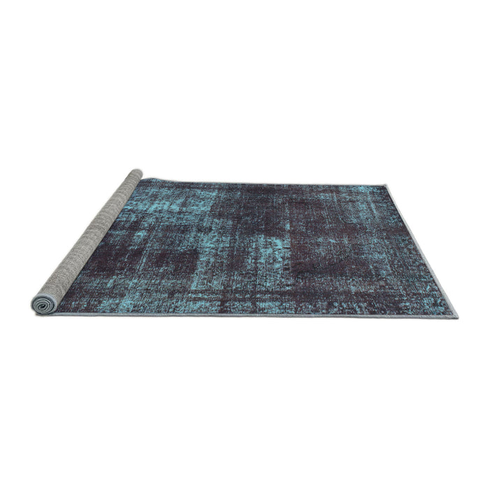 Sideview of Machine Washable Abstract Light Blue Modern Rug, wshabs846lblu