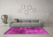 Machine Washable Abstract Pink Modern Rug in a Living Room, wshabs846pnk