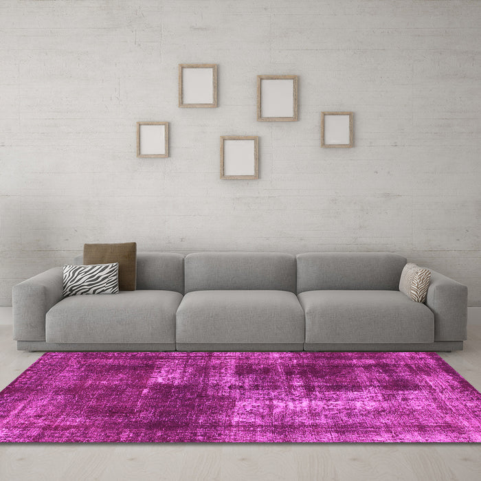 Machine Washable Abstract Pink Modern Rug in a Living Room, wshabs846pnk