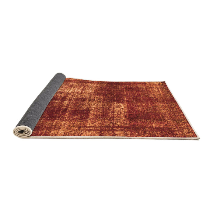 Sideview of Abstract Orange Modern Rug, abs846org