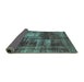 Sideview of Abstract Turquoise Modern Rug, abs846turq