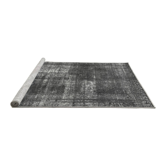 Sideview of Machine Washable Abstract Gray Modern Rug, wshabs846gry