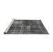 Sideview of Machine Washable Abstract Gray Modern Rug, wshabs846gry