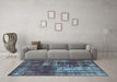 Machine Washable Abstract Light Blue Modern Rug in a Living Room, wshabs846lblu
