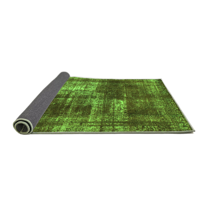 Sideview of Abstract Green Modern Rug, abs846grn