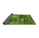 Sideview of Abstract Green Modern Rug, abs846grn