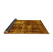 Sideview of Abstract Yellow Modern Rug, abs846yw