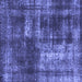 Square Machine Washable Abstract Blue Modern Rug, wshabs846blu