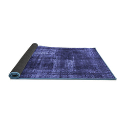 Sideview of Abstract Blue Modern Rug, abs846blu