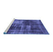 Sideview of Machine Washable Abstract Blue Modern Rug, wshabs846blu