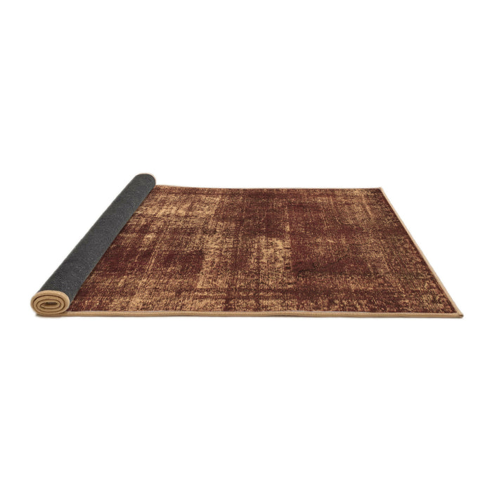 Sideview of Abstract Brown Modern Rug, abs846brn