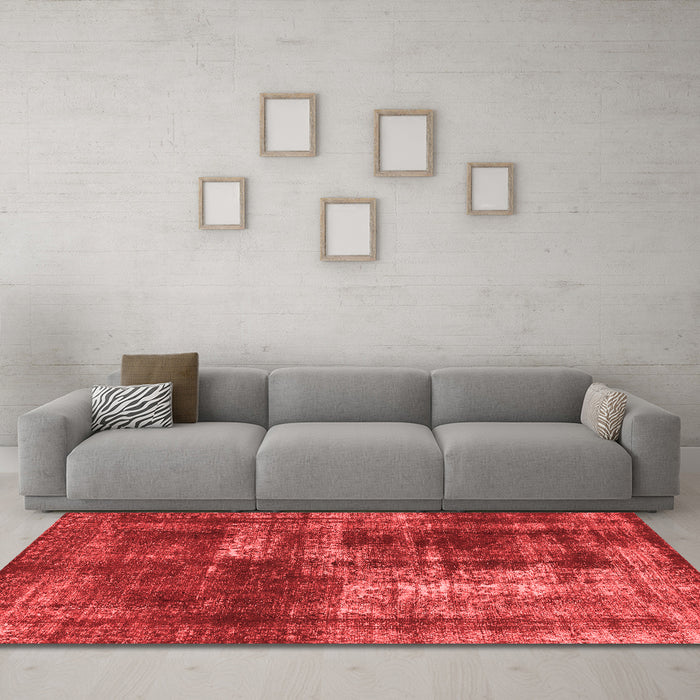 Modern Red Washable Rugs