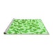 Sideview of Machine Washable Abstract Green Modern Area Rugs, wshabs847grn