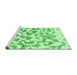 Sideview of Machine Washable Abstract Emerald Green Modern Area Rugs, wshabs847emgrn