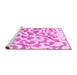 Sideview of Machine Washable Abstract Pink Modern Rug, wshabs847pnk