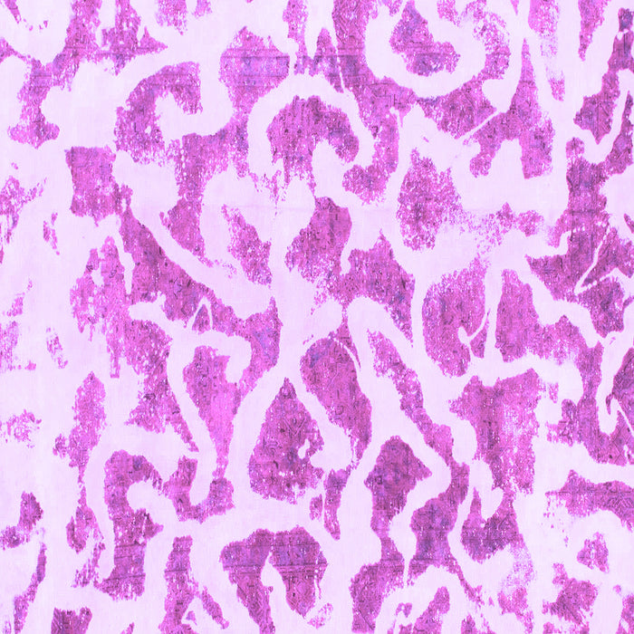 Square Machine Washable Abstract Purple Modern Area Rugs, wshabs847pur