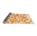 Sideview of Abstract Orange Modern Rug, abs847org