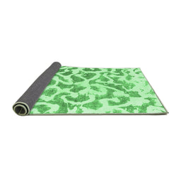Sideview of Abstract Emerald Green Modern Rug, abs847emgrn
