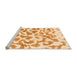 Sideview of Machine Washable Abstract Orange Modern Area Rugs, wshabs847org