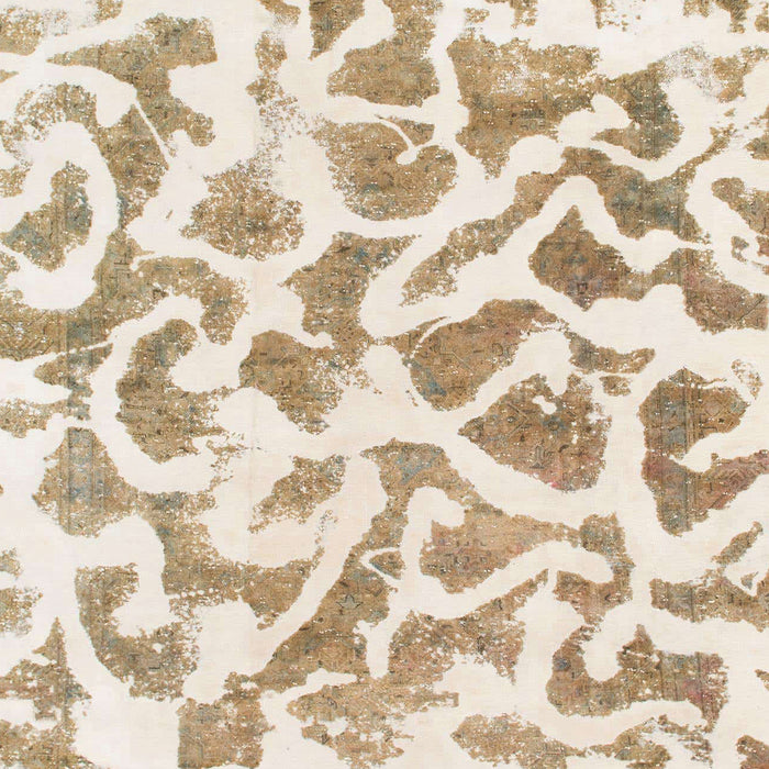 Machine Washable Abstract Gold Rug, wshabs847