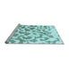 Sideview of Machine Washable Abstract Light Blue Modern Rug, wshabs847lblu