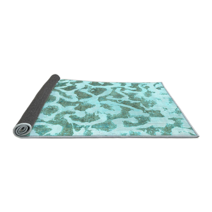 Sideview of Abstract Light Blue Modern Rug, abs847lblu