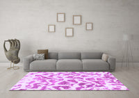 Machine Washable Abstract Purple Modern Rug, wshabs847pur