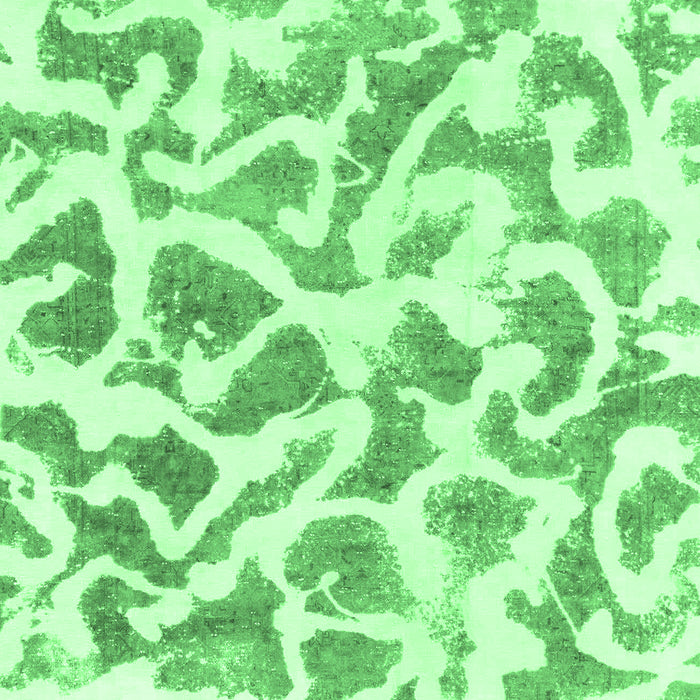 Machine Washable Abstract Emerald Green Modern Area Rugs, wshabs847emgrn