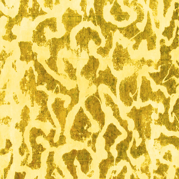 Square Abstract Yellow Modern Rug, abs847yw