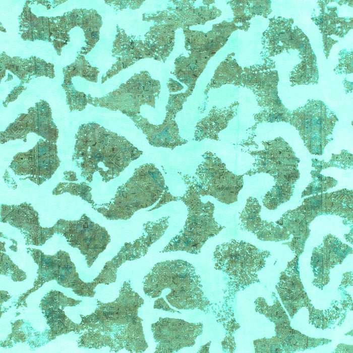 Machine Washable Abstract Turquoise Modern Area Rugs, wshabs847turq