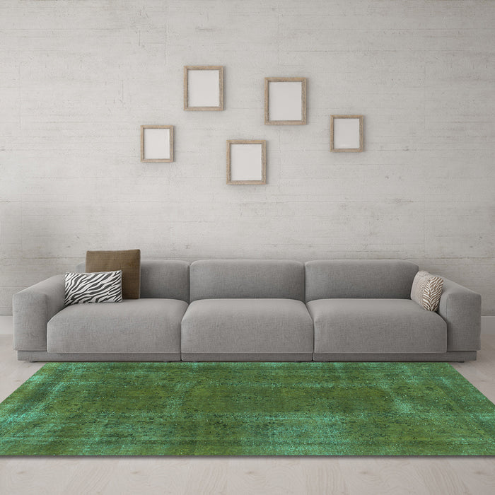 Machine Washable Abstract Turquoise Modern Area Rugs in a Living Room,, wshabs848turq