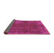 Sideview of Abstract Pink Modern Rug, abs848pnk