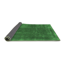 Sideview of Abstract Emerald Green Modern Rug, abs848emgrn