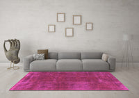 Machine Washable Abstract Pink Modern Rug, wshabs848pnk