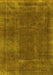 Machine Washable Abstract Yellow Modern Rug, wshabs848yw