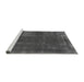 Sideview of Machine Washable Abstract Gray Modern Rug, wshabs848gry