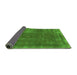 Sideview of Abstract Green Modern Rug, abs848grn