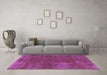 Machine Washable Abstract Purple Modern Area Rugs in a Living Room, wshabs848pur