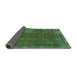 Sideview of Abstract Turquoise Modern Rug, abs848turq