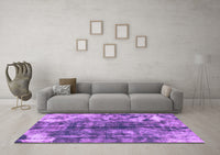 Machine Washable Abstract Purple Modern Rug, wshabs849pur