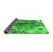 Sideview of Abstract Green Modern Rug, abs849grn