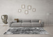 Machine Washable Abstract Gray Modern Rug in a Living Room,, wshabs849gry