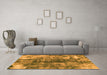 Machine Washable Abstract Orange Modern Area Rugs in a Living Room, wshabs849org