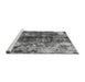 Sideview of Machine Washable Abstract Gray Modern Rug, wshabs849gry