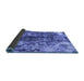 Sideview of Abstract Blue Modern Rug, abs849blu