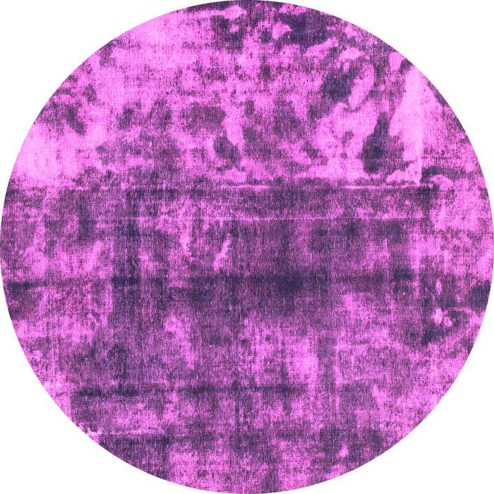 Round Abstract Pink Modern Rug, abs849pnk