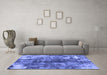 Machine Washable Abstract Blue Modern Rug in a Living Room, wshabs849blu