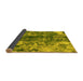 Sideview of Abstract Yellow Modern Rug, abs849yw