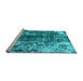 Sideview of Machine Washable Abstract Light Blue Modern Rug, wshabs849lblu